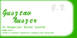 gusztav nuszer business card